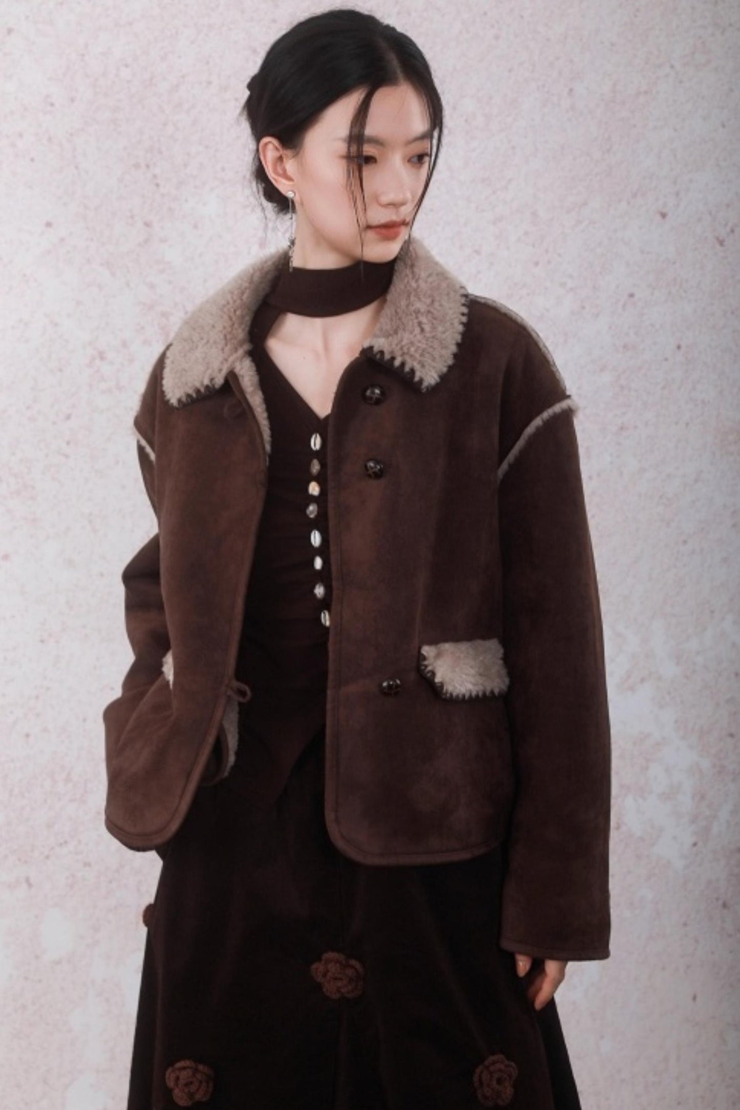 Brown Berry Plush Jacket
