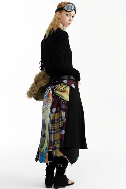 Equestrian Race Pattern Knitted Sweater