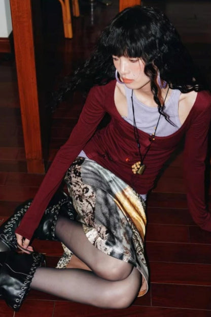 Slim Silk Wool Base Layer Top