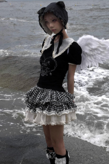 Striped Lace Nightcap