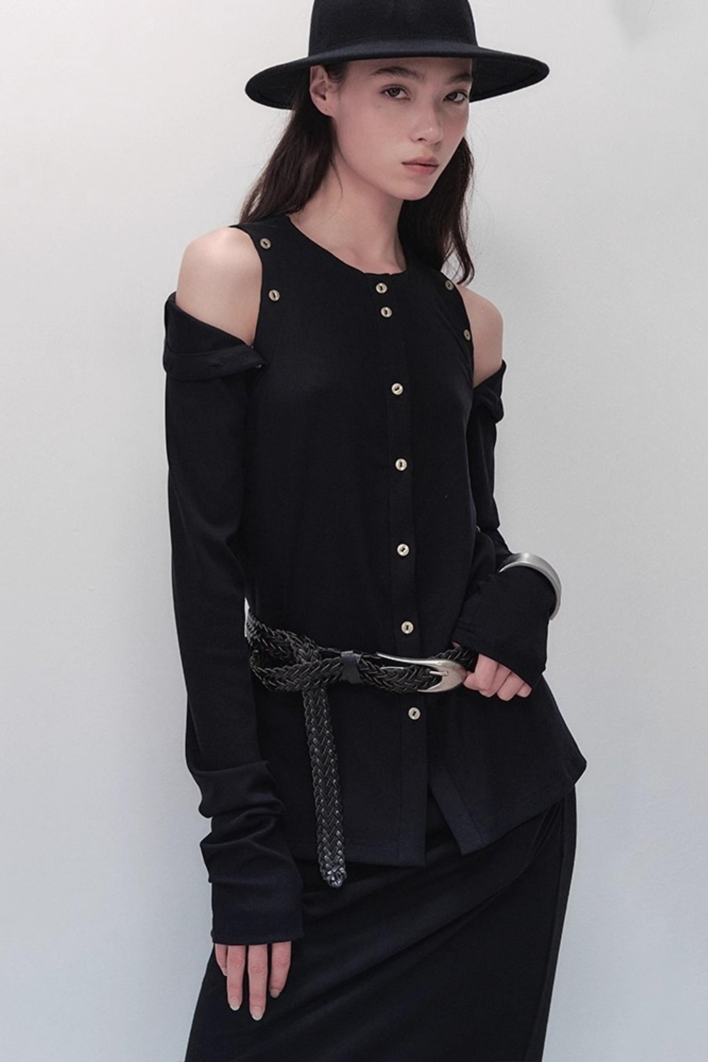 Detachable Round Neck Knitted Cardigan