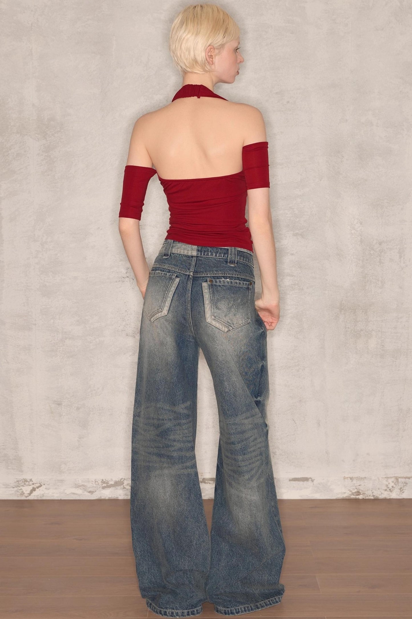 Retro Waist Loose Jeans