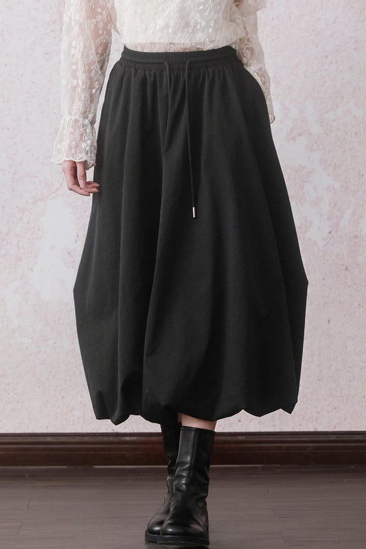 Vintage Black High-Waist Skirt