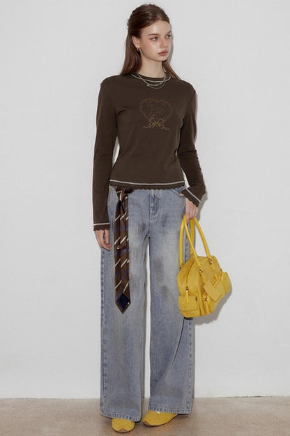 Stardust Color Distress Denim Pants