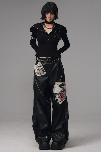 Lost Split Leather Pants