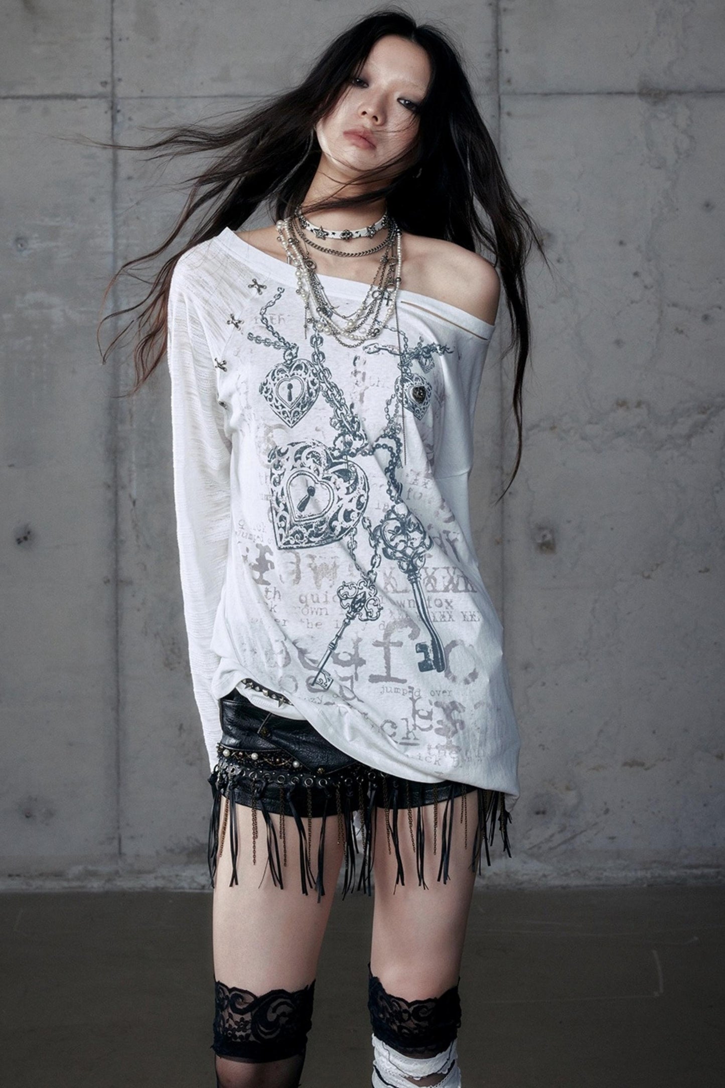 Wasteland Punk One-Shoulder T-Shirt