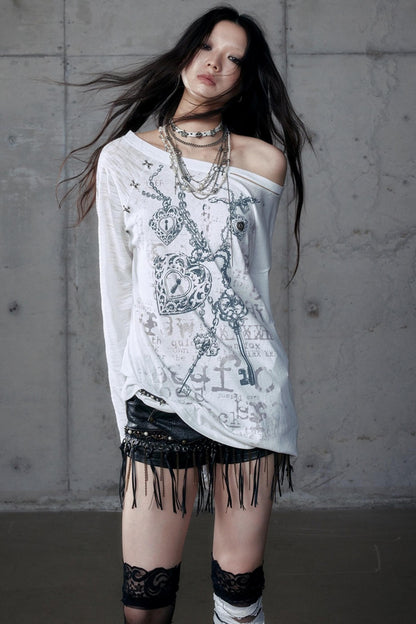 Wasteland Punk One-Shoulder T-Shirt