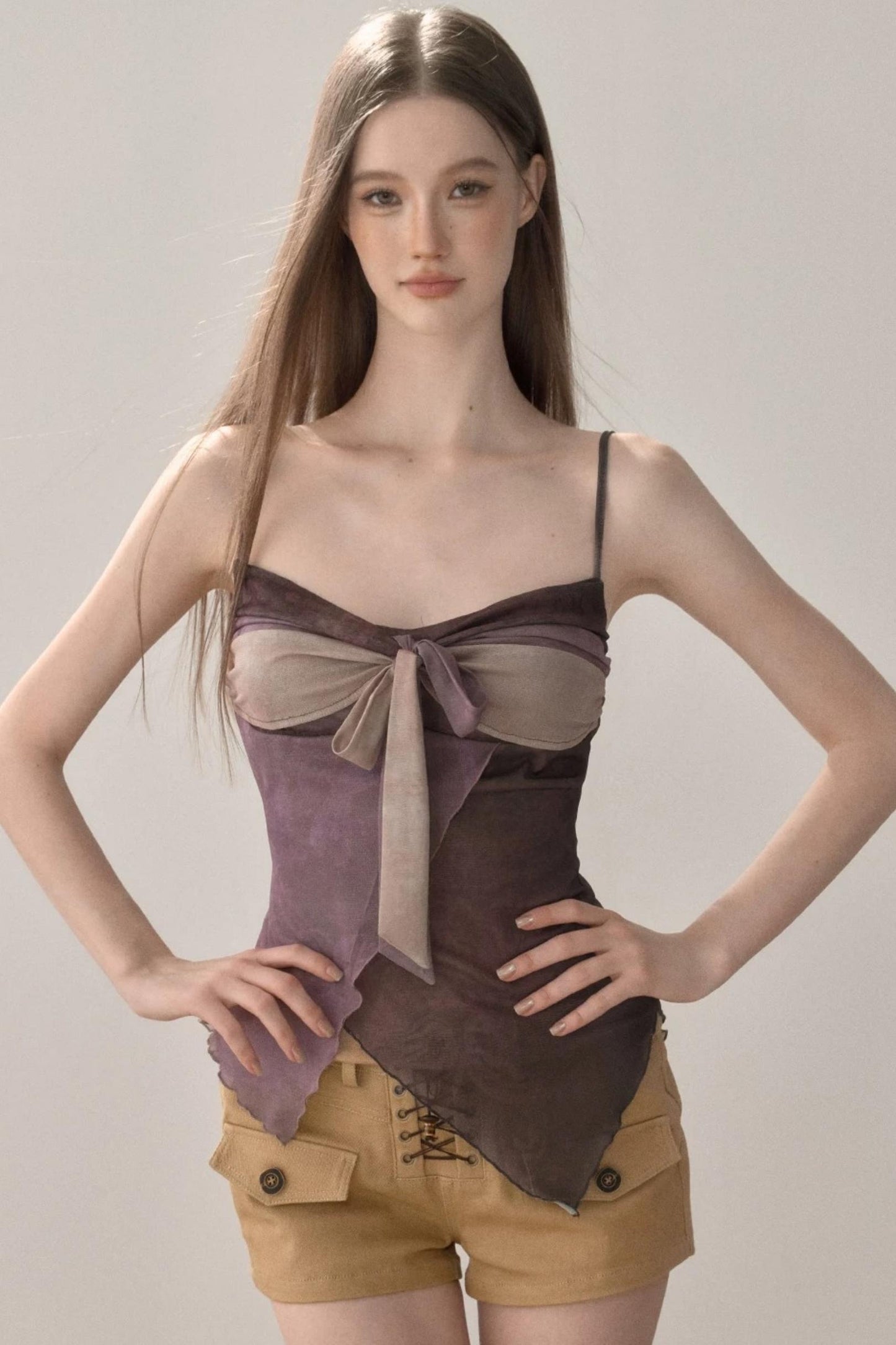 Color-Block Patchwork Camisole