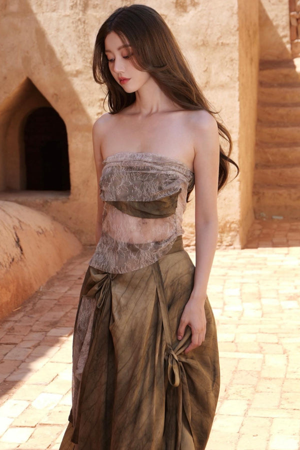 Lace Panelled Top Set-Up