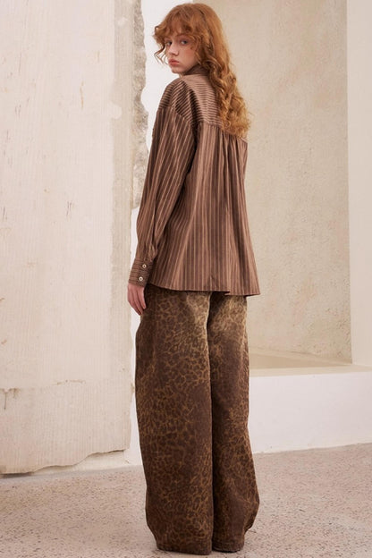 Suede Beaded Embroidered Shirt