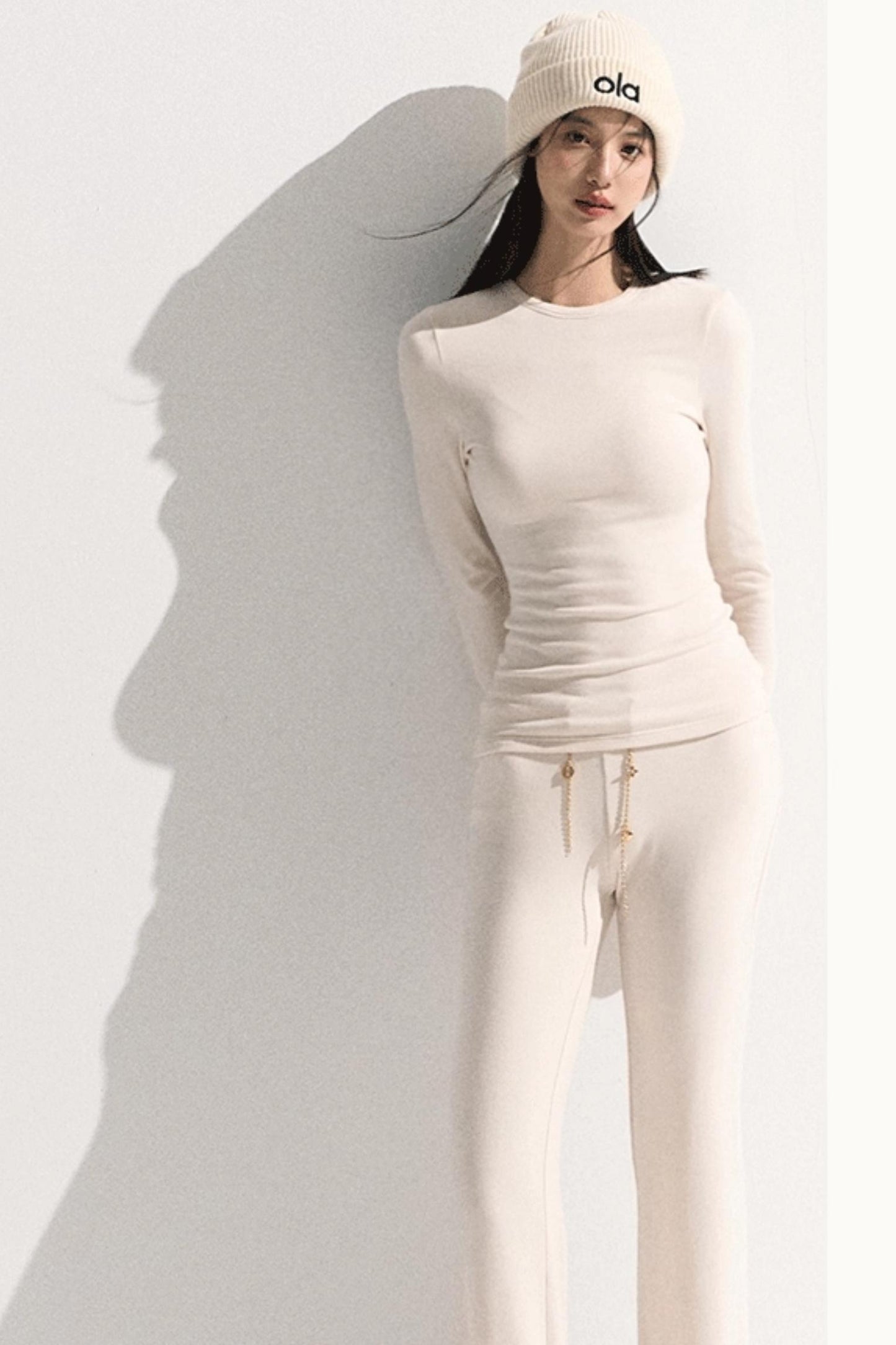 Soft Crew Neck Knitwear Bootcut Trouser Set-Up