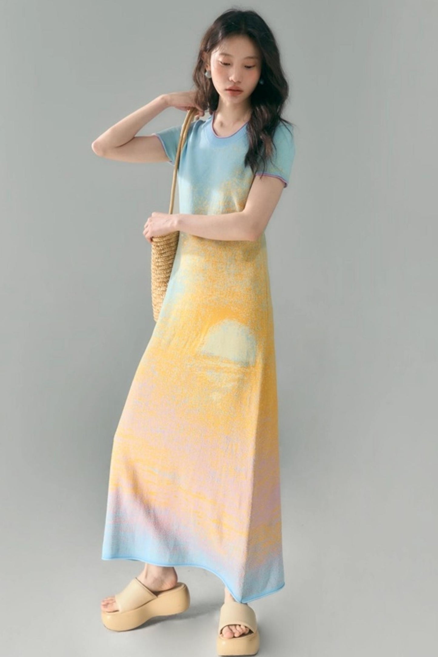 Hand-Painted Knit Dress