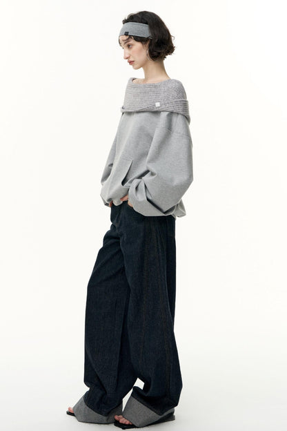 Loose Hooded Sweatshirt