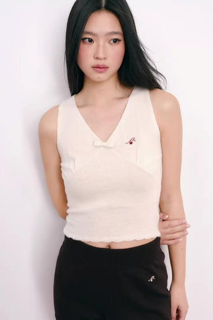 Korean Lace Bowknot Top
