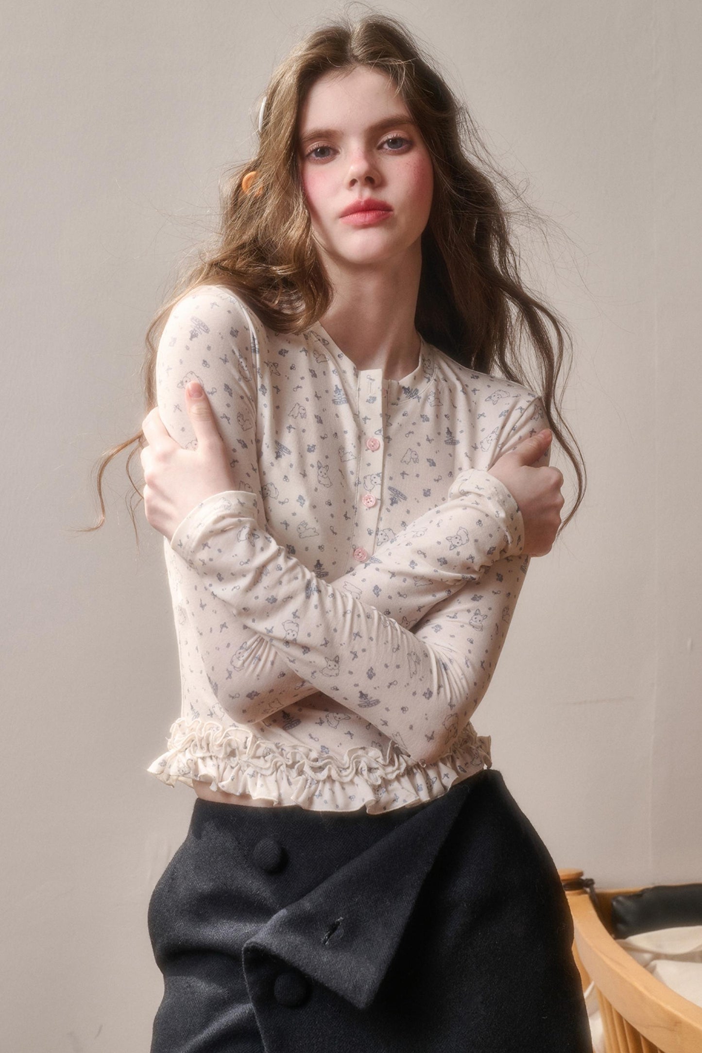 Milky Way Cotton Lace Top