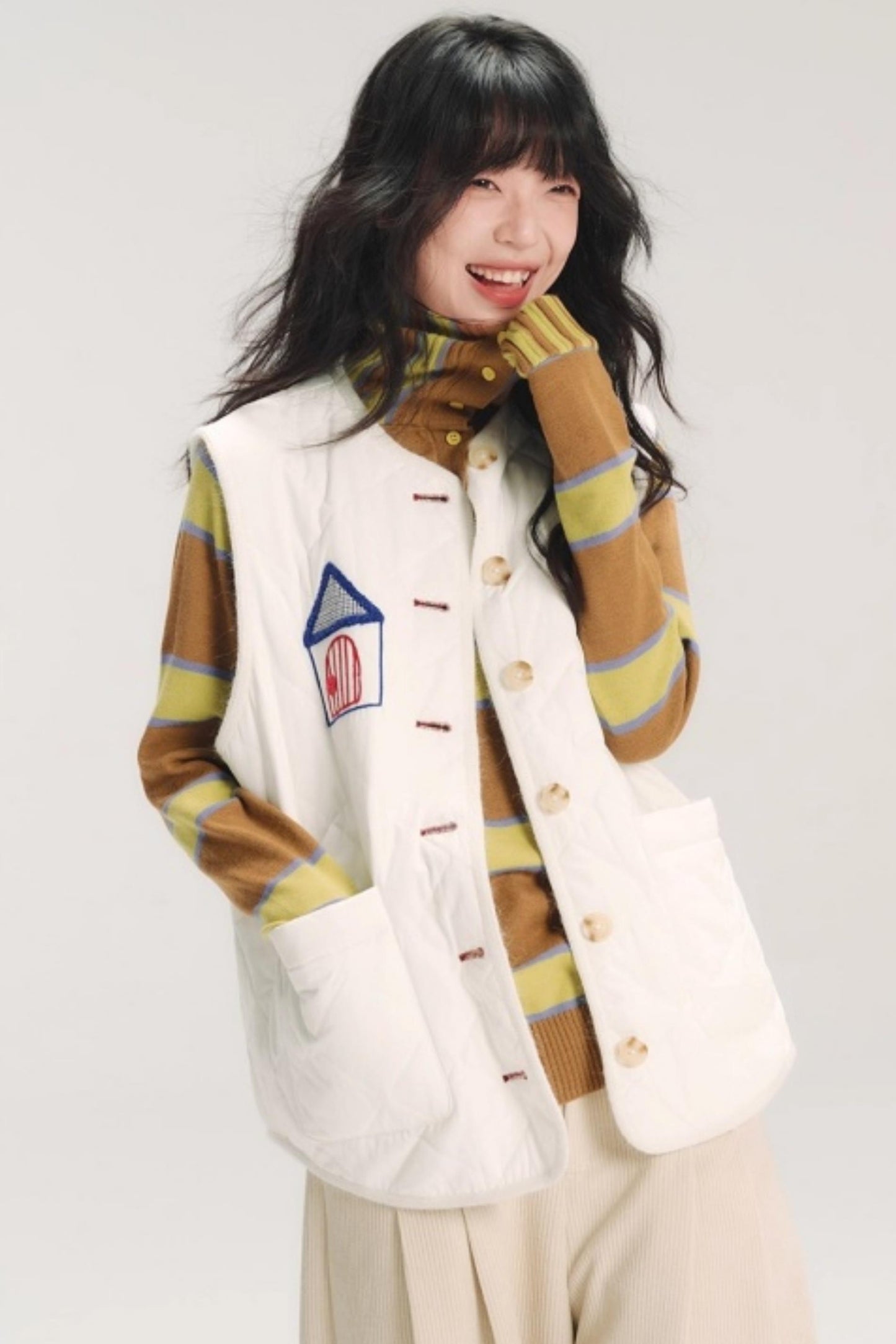 Colorful Patchwork Cotton Vest