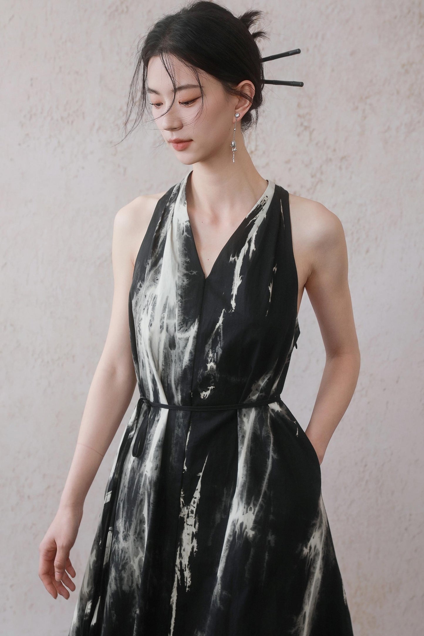 Twisted Flutter Tank Dress