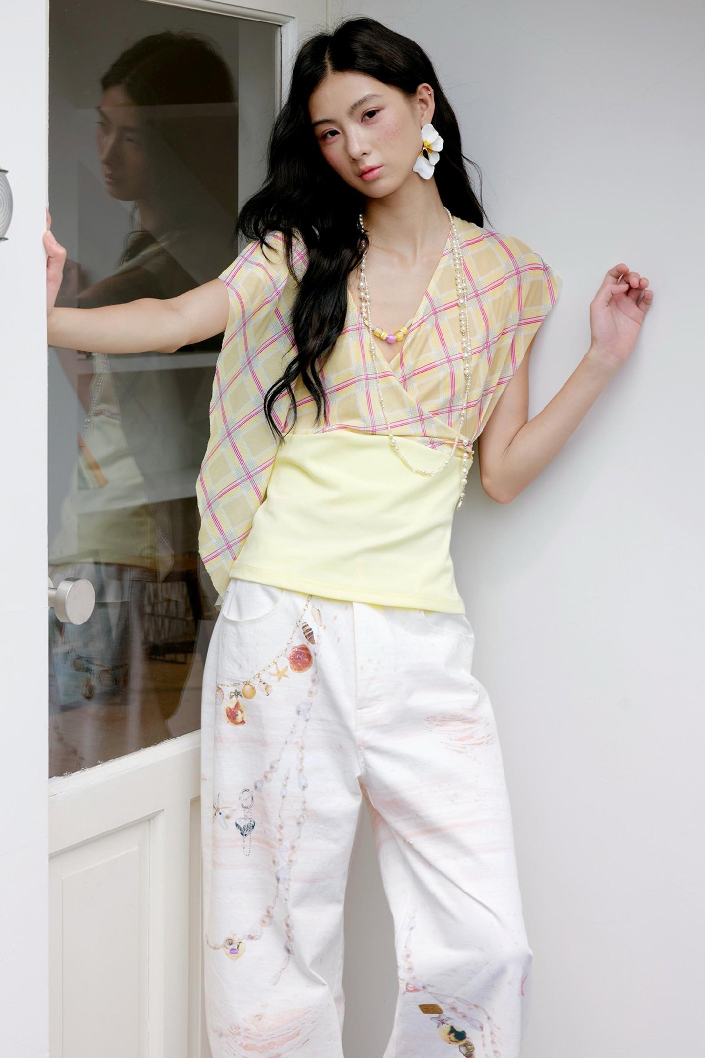 Shell Wide-Leg Trousers