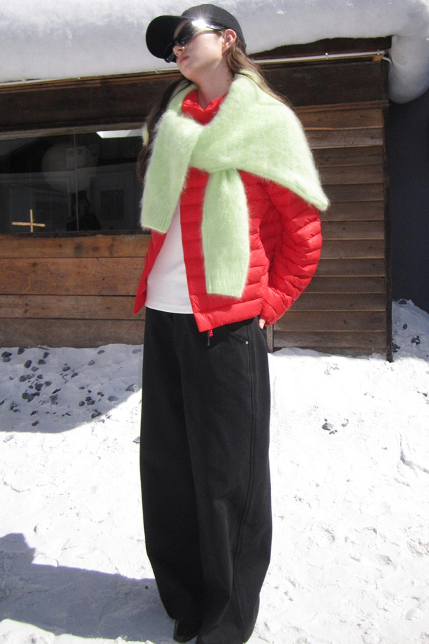 Sandstone Silhouette Velvet Denim Pants