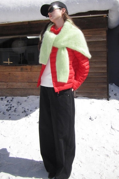 Sandstone Silhouette Velvet Denim Pants