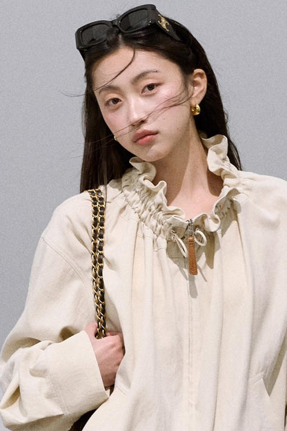 Embroidered Lace Panels Trousers & Jacket Set-Up