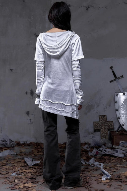 Rock Swing Collar Print Long Sleeve Dress