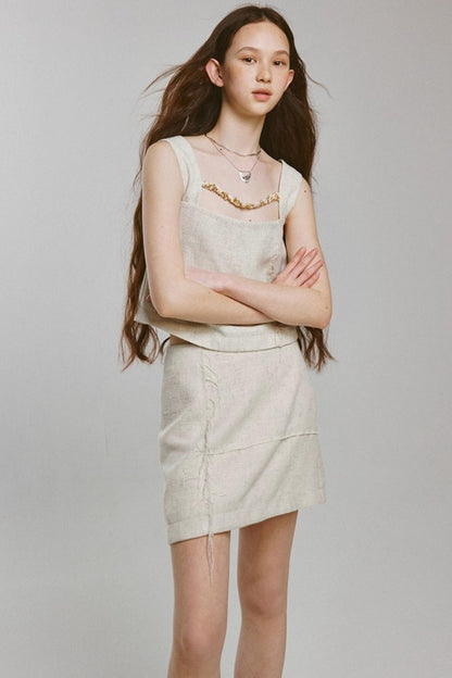Rebellious Linen Skirt Set-Up