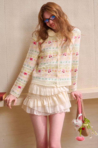 Rainbow Fair Isle Cozy Cardigan