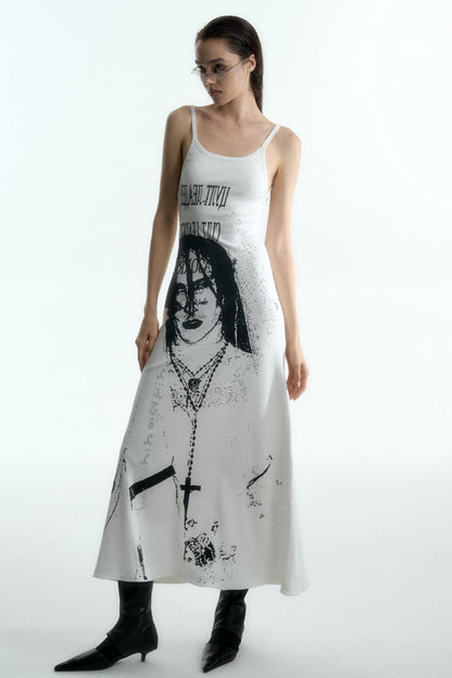 Spicy Halter Rhinestone Maxi Dress