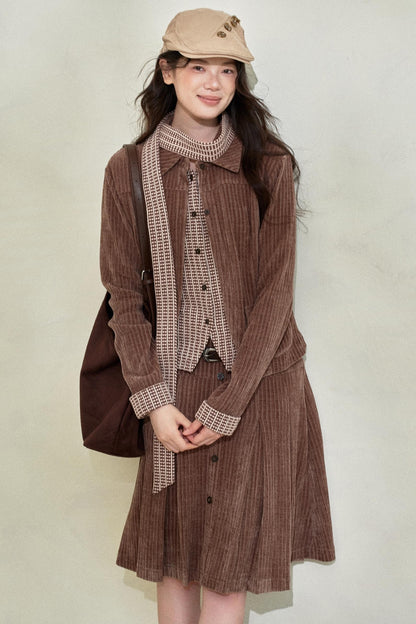 Vintage Fake Two-Piece Knitted Top Set-Up