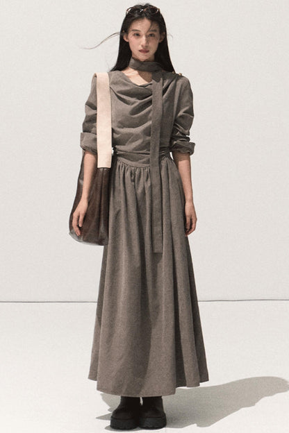 Moonlit Microvelvet Waist Dress