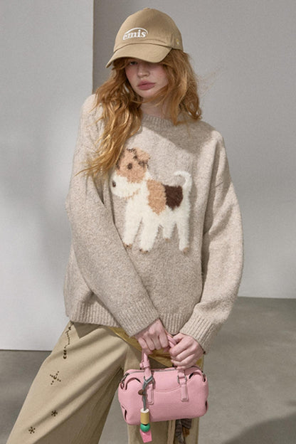 Plush Puppy Jacquard Puppy Top