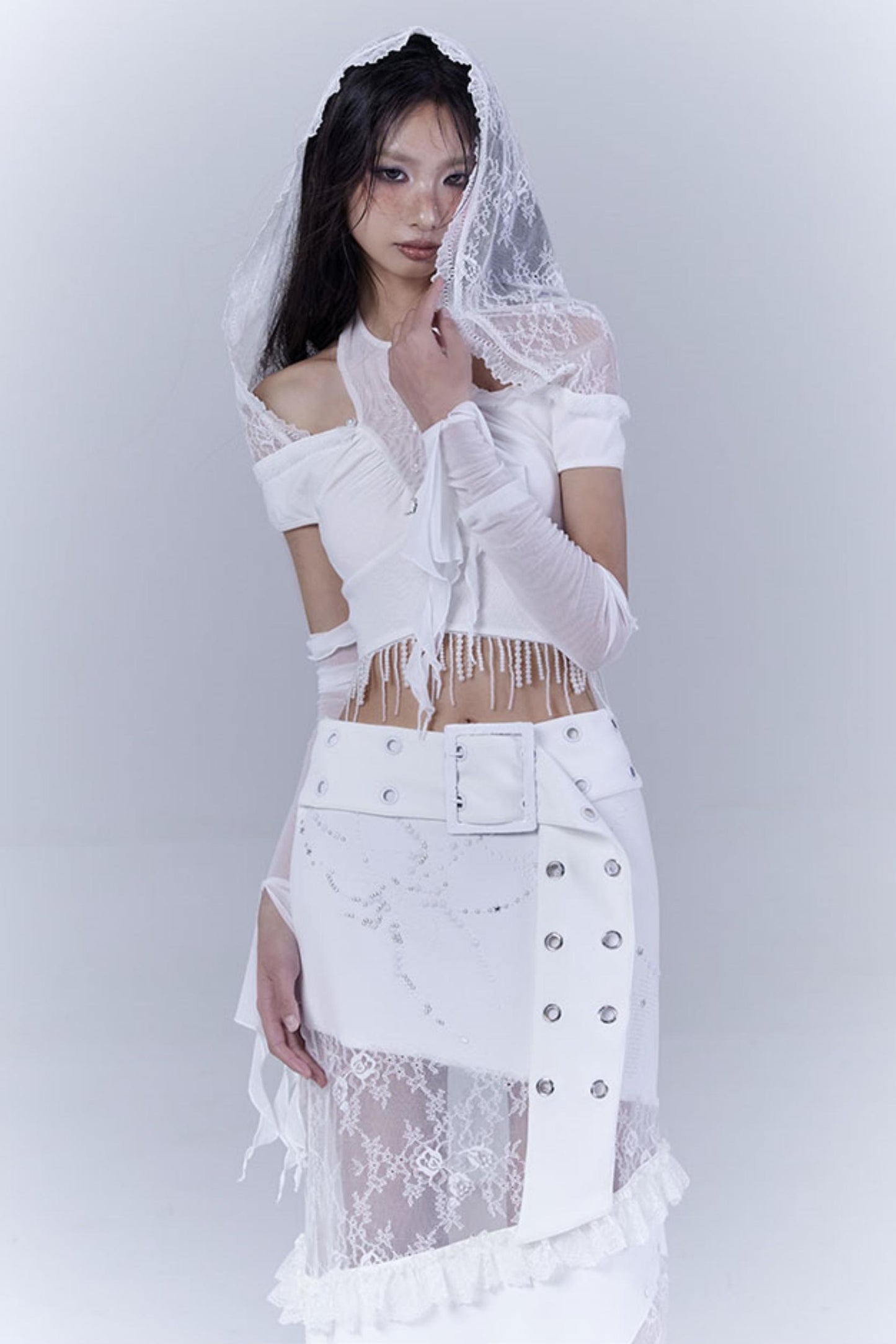 Ethereal White Lace Dream Hoodie