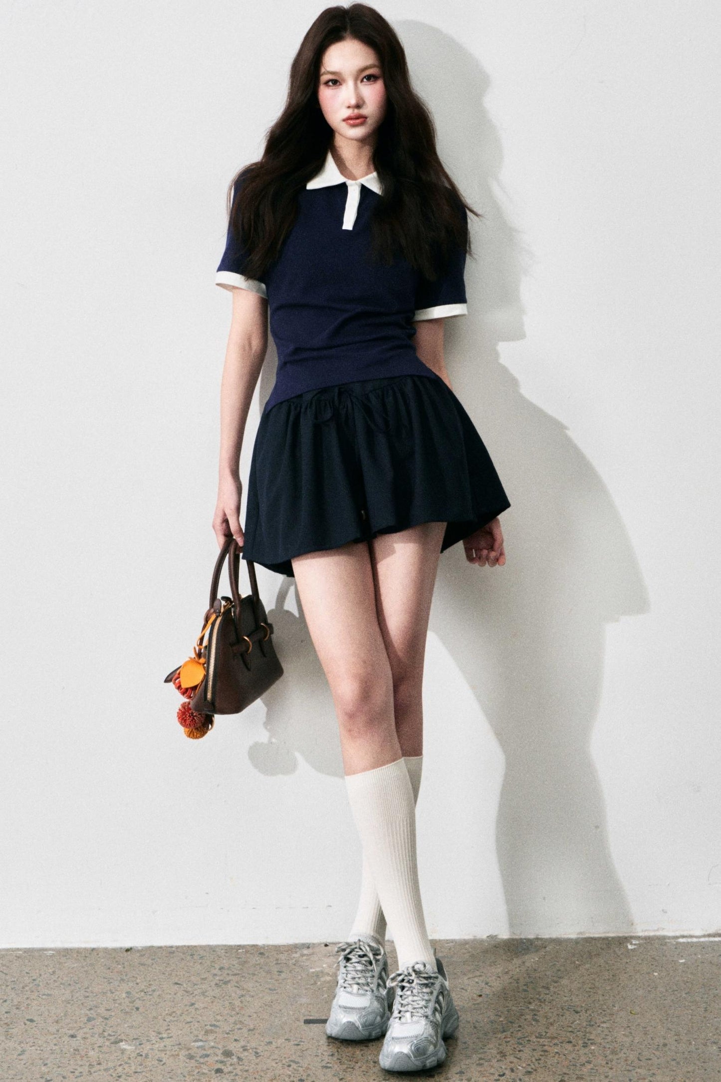 Slim Shoulders Short Sleeves Top