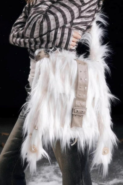 Punk Rabbit Ear Furry Bag