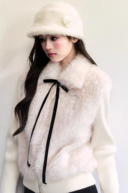 Winter Floral Plush Beret