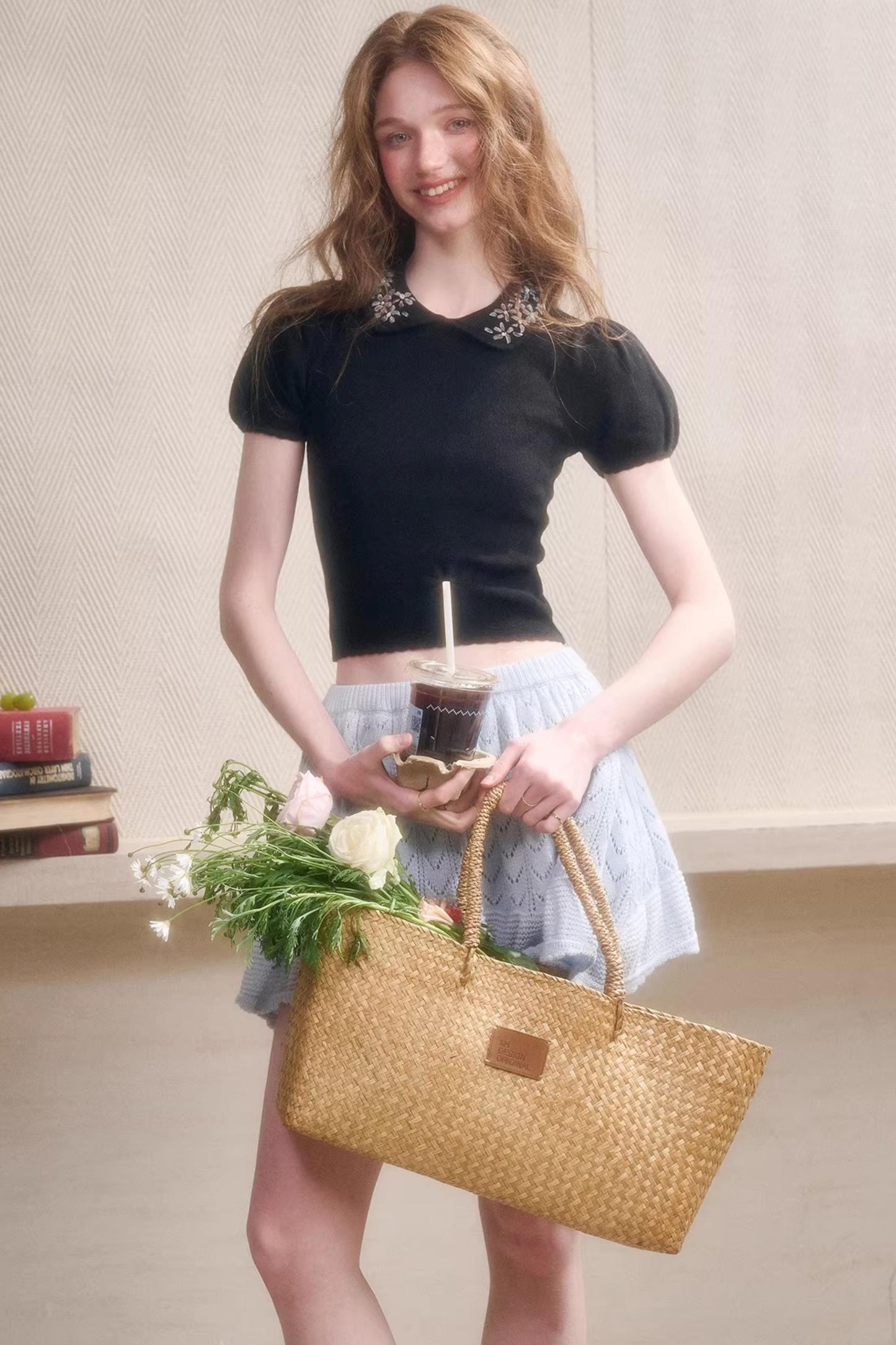 Frozen Flowers Wool Top