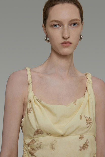 Floral Halter Swing Dress