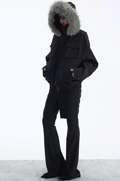 Winter Slim Black Trousers