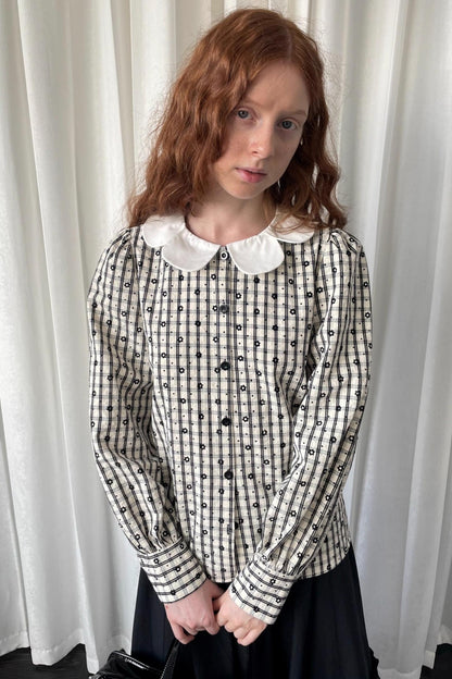 Puff Jacquard Plaid Shirt