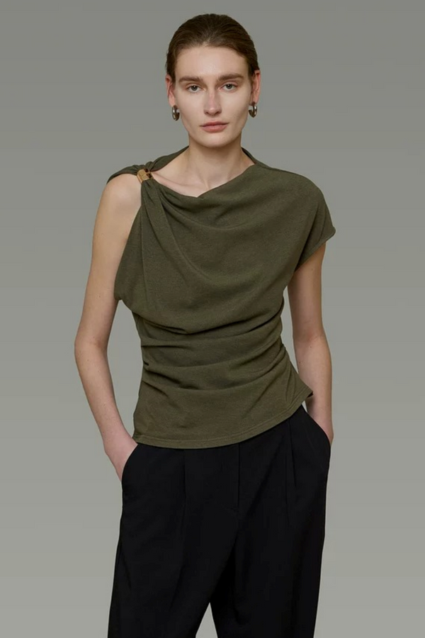 Unspoken Twist Knot Blouse