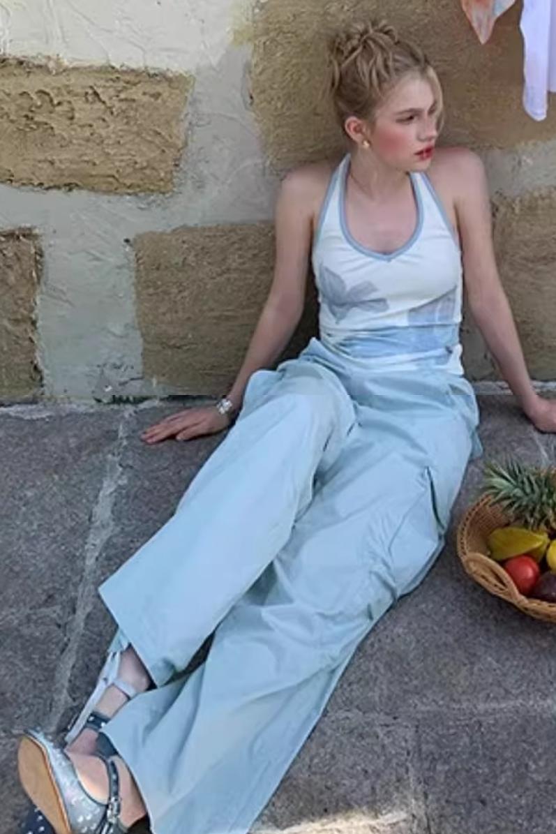 Wide-leg Cargo Pants