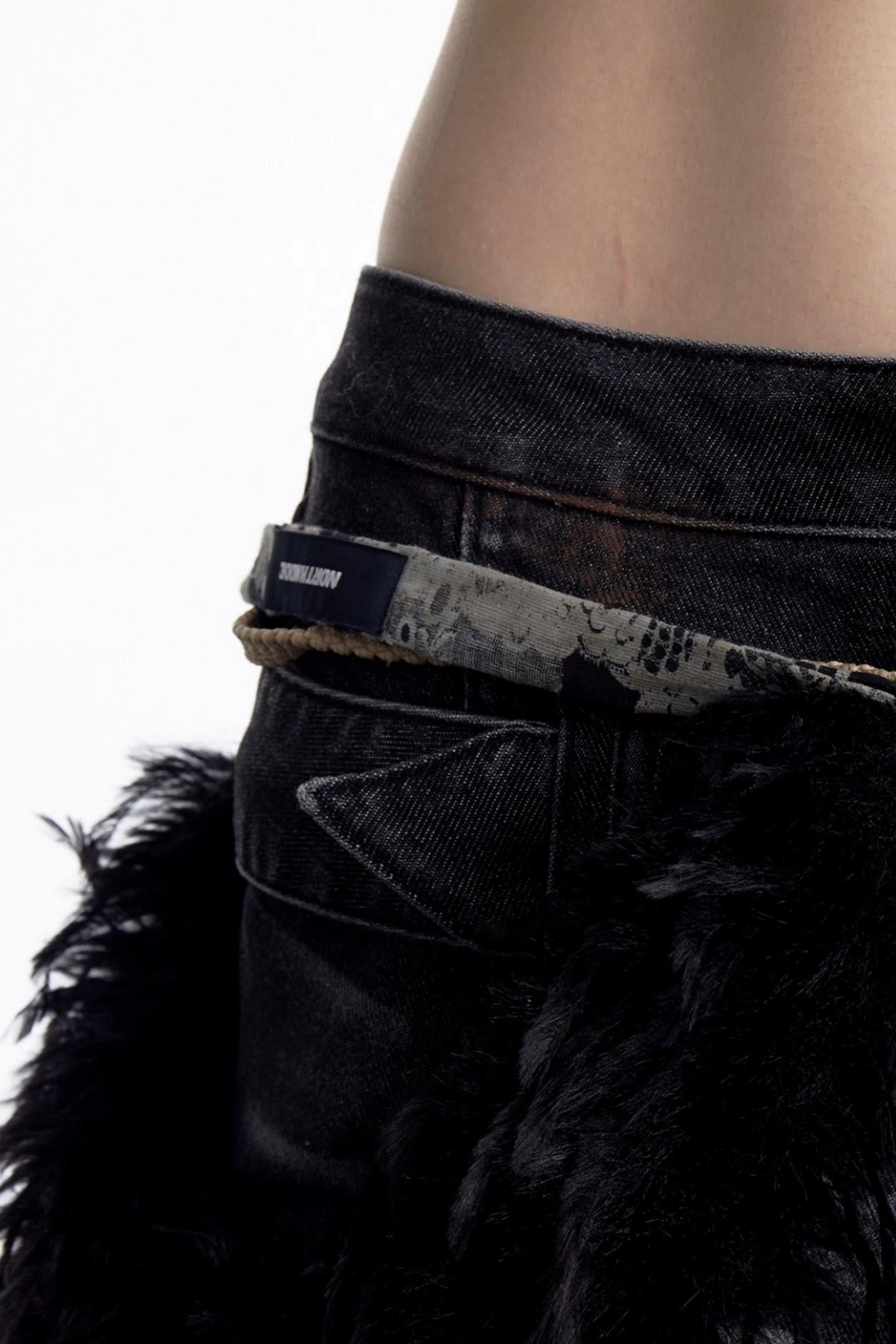 Patchwork Fur Waist Chain