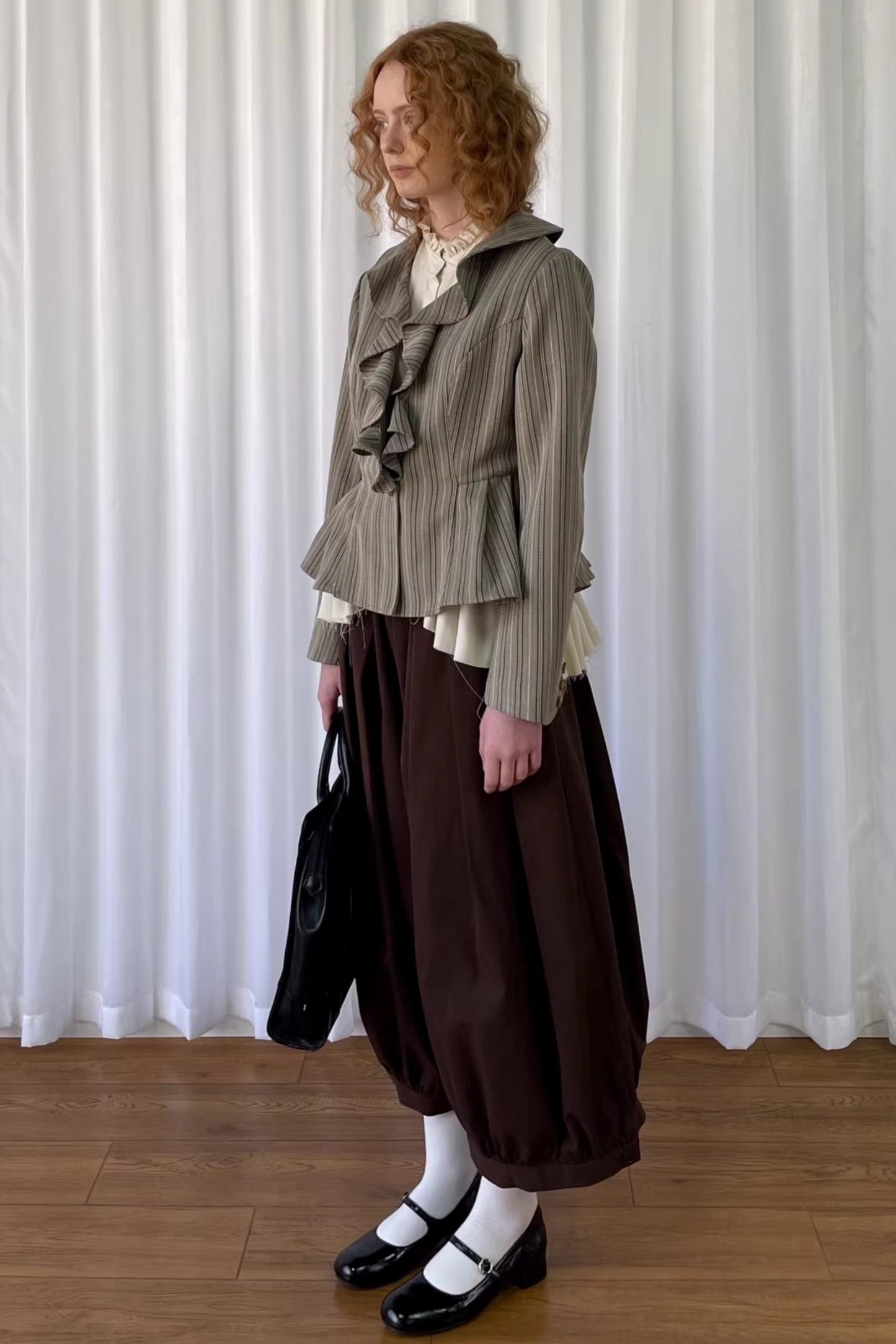 Striped Lace Trim Jacket