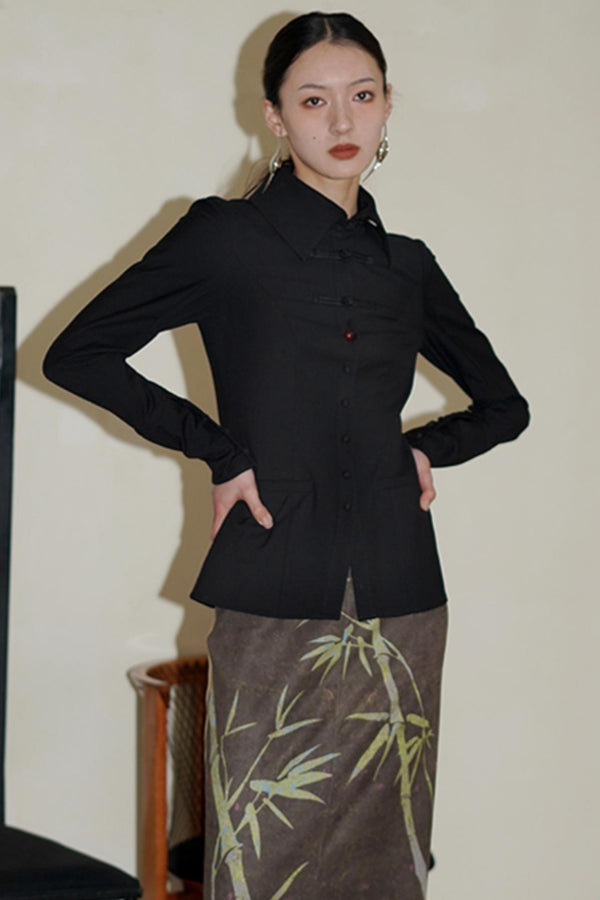 Handmade Cutout Wool-Blend Shirt