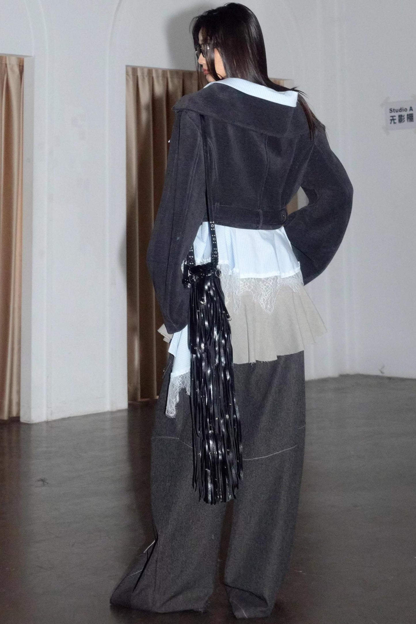 Vintage Lace Silhouette Short Top