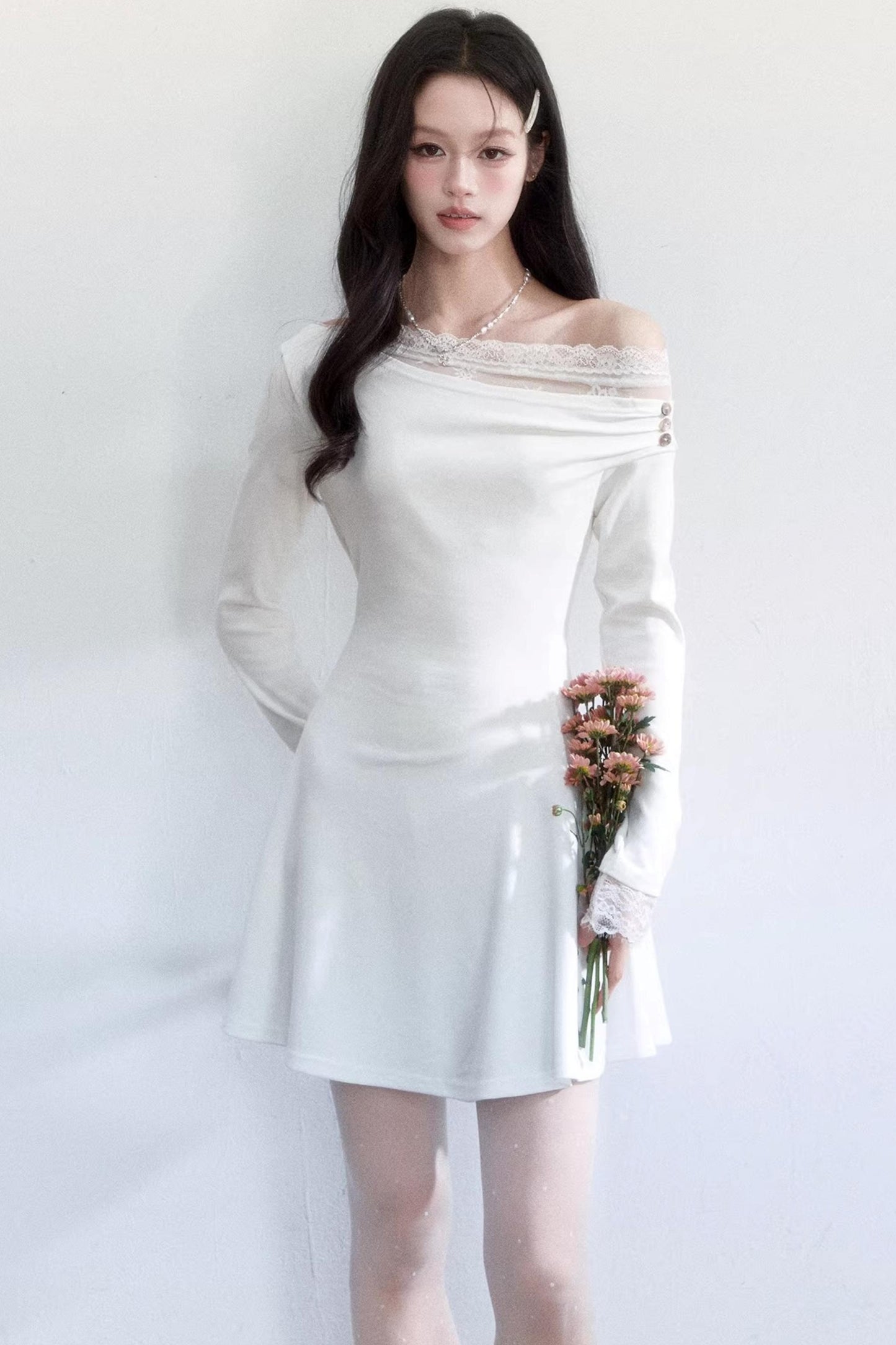 Moonlight Off-Shoulder Lace Dress