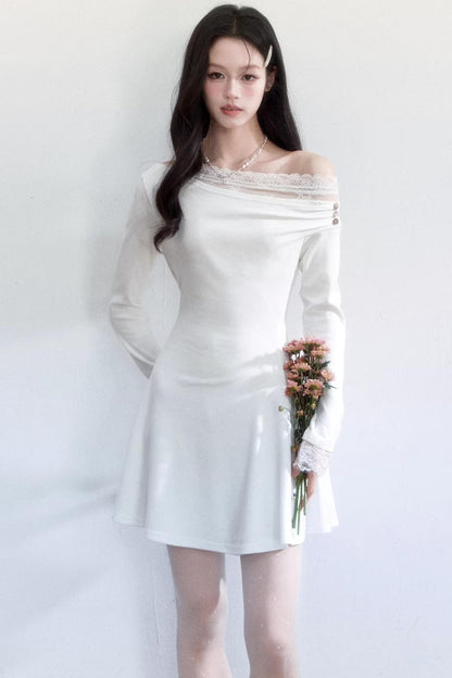 Moonlight Off-Shoulder Lace Dress