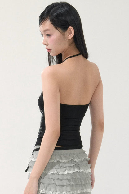 Rhinestone Twist Tube Top