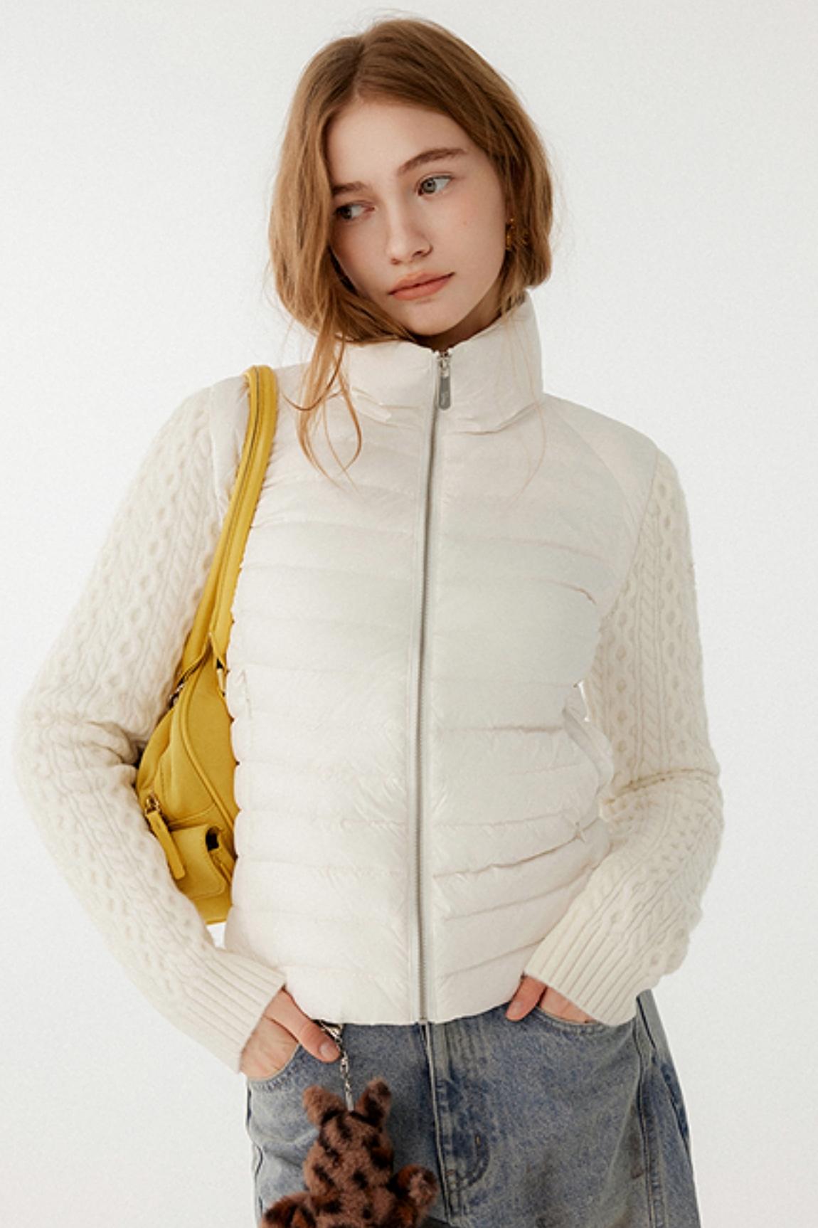 Textured Cable Knit Jacket